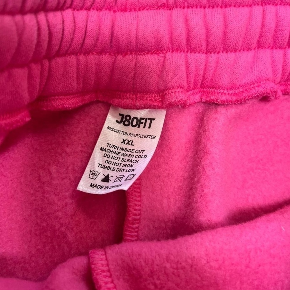 J180Fit Womens XXL Hot Pink Booty Shorts Elastic Waistband Pockets - Picture 2 of 7